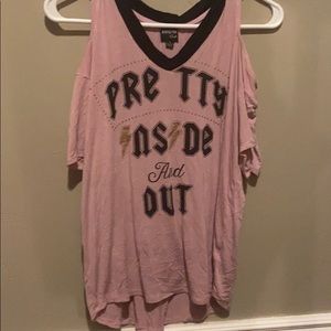 Pink and black shirt